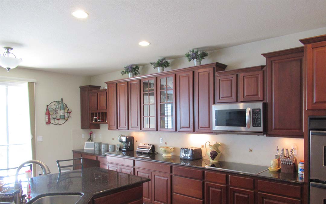 Picture of kitchen cupboards inside a home managed by Integrity Realty Management